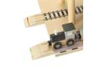 Crane seaport + train ship wooden 6