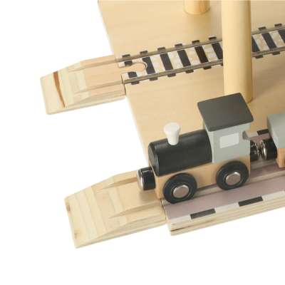 Crane seaport + train ship wooden