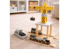 Crane seaport + train ship wooden 8