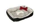 Dog bed 60x45x15cm white and black 3