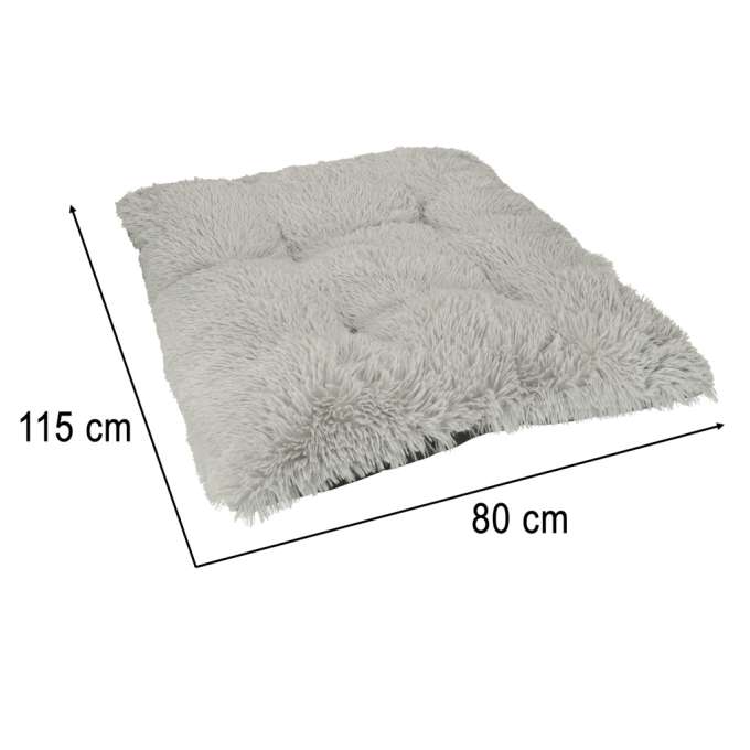 Dog bed mat XXL grey 110x75cm