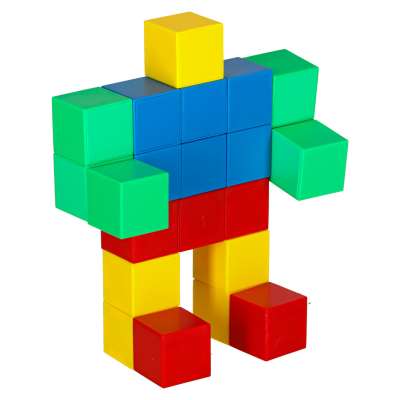 Educational magnetic cubic construction blocks 32 el.