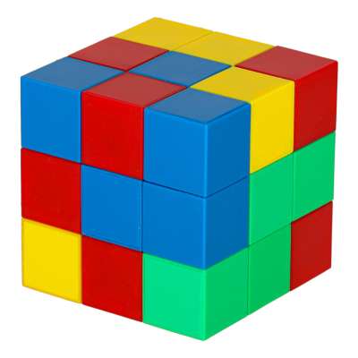 Educational magnetic cubic construction blocks 32 el.