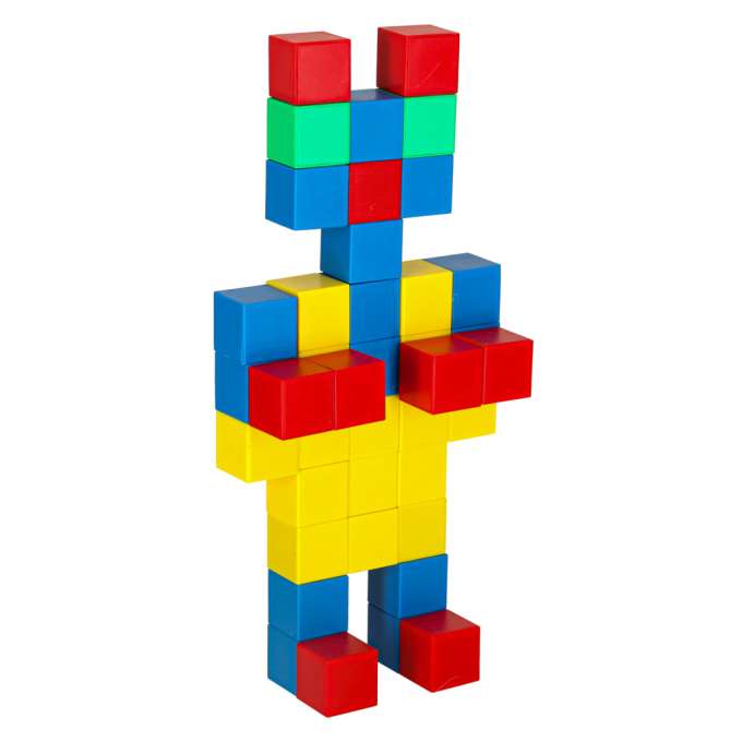 Educational magnetic cubic construction blocks 64 el.