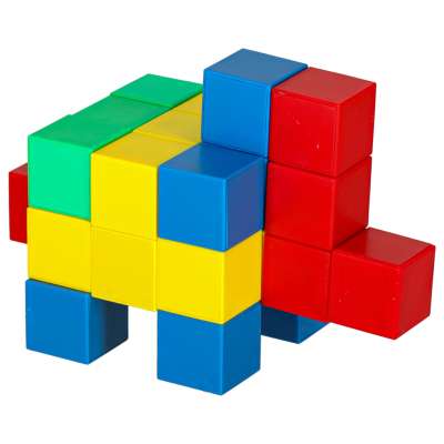 Educational magnetic cubic construction blocks 64 el.