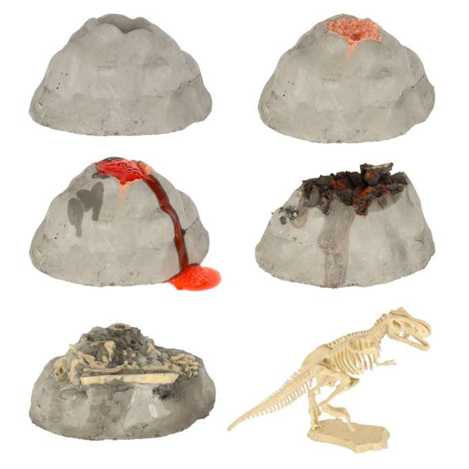 Educational science set volcano experiment dinosaur fossil