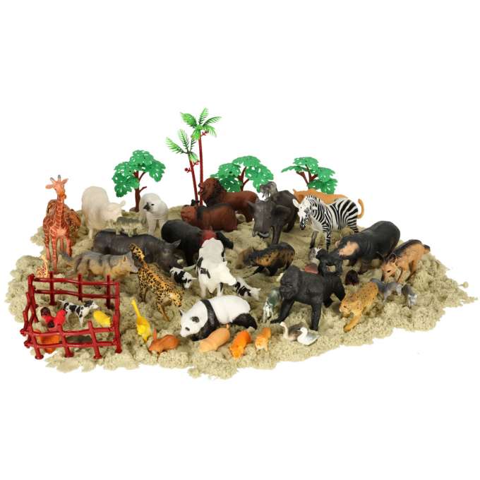 Figurki zwierzęta zoo zestaw 59 el.