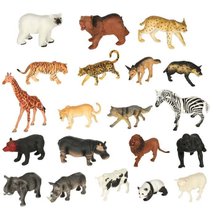 Figurki zwierzęta zoo zestaw 59 el.