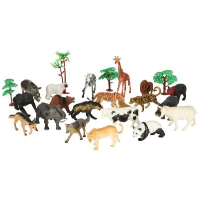 Figurki zwierzęta zoo zestaw 59 el.
