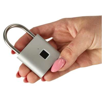 Fingerprint padlock smart electronic black