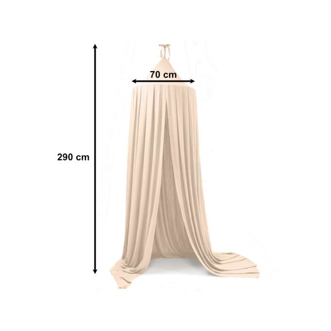Hanging canopy bed baldachin curtain tipi tent beige