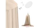 Hanging canopy bed baldachin curtain tipi tent beige 5