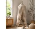 Hanging canopy bed baldachin curtain tipi tent beige 6