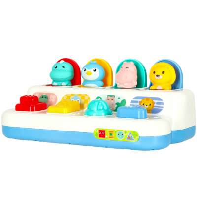 Interactive educational skill game popping animals