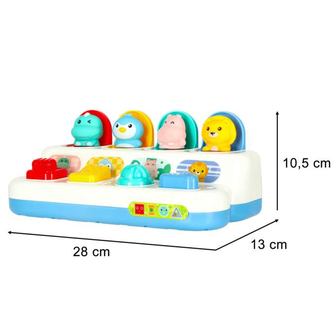 Interactive educational skill game popping animals