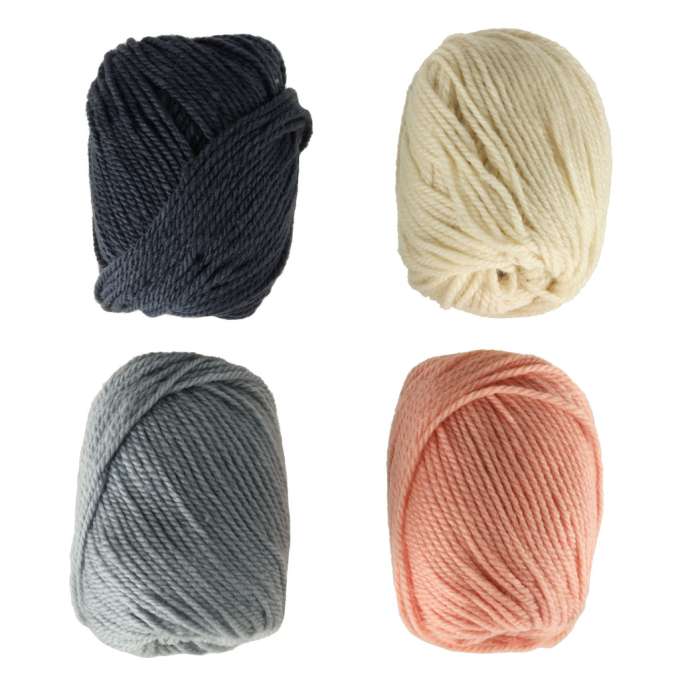 Knitting yarn ball wool yarn 4 pcs.