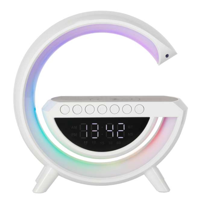 LED light with induction charger with radio