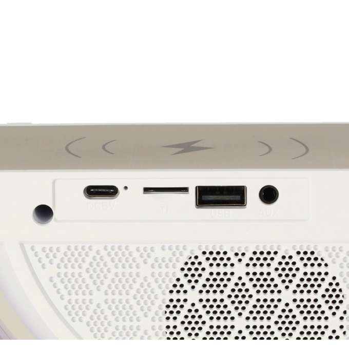 LED light with induction charger with radio