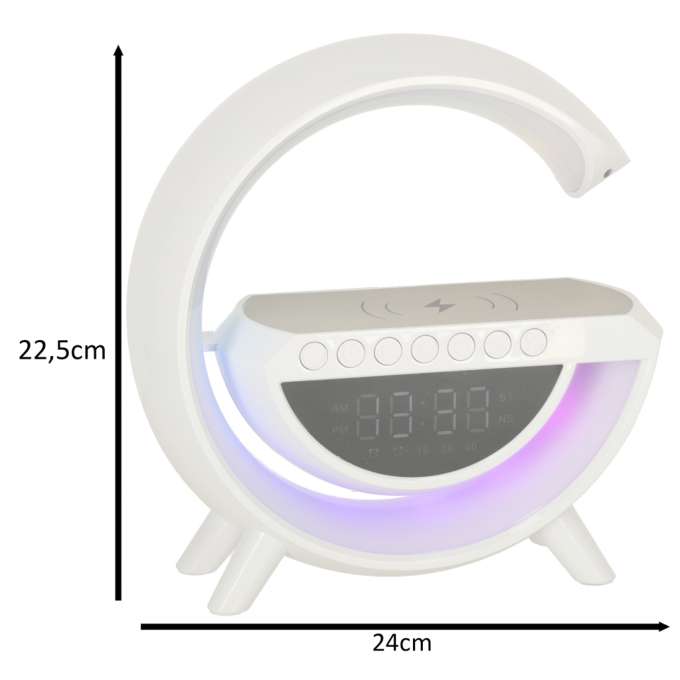 LED light with induction charger with radio
