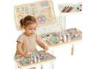 LULILO LUDO sensory wooden table pink 1