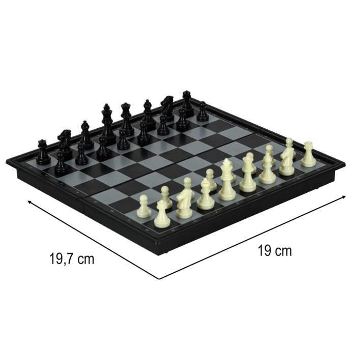 Magnetic chess checkers puzzle game