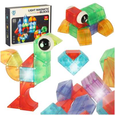 Magnetic light-up blocks 32 el.
