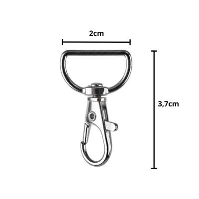 Metal carabiner fish 500 pcs.