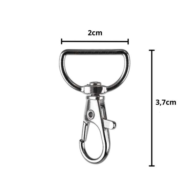Metal carabiner fish 500 pcs.