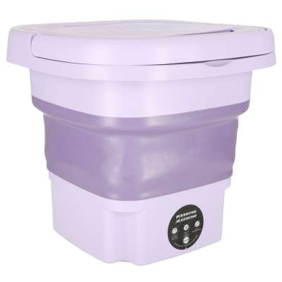 Mini folding portable washing machine 12L purple