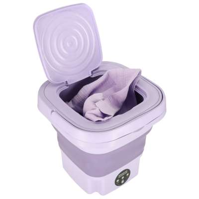 Mini folding portable washing machine 12L purple