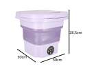 Mini folding portable washing machine 12L purple 14