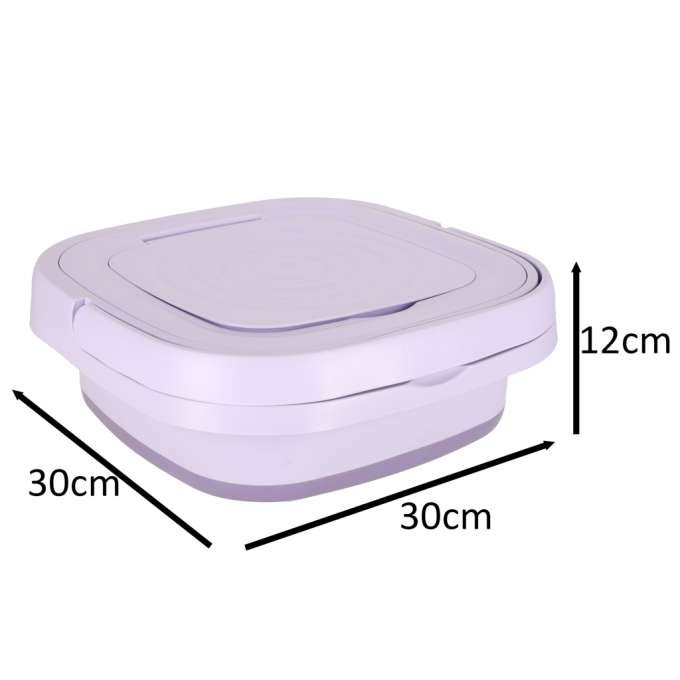 Mini folding portable washing machine 12L purple