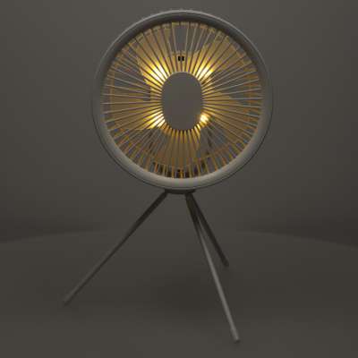 Mini standing desk fan white