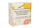 Naczynia silikonowe dla dzieci sowa zestaw 8 elementów beżowy 13