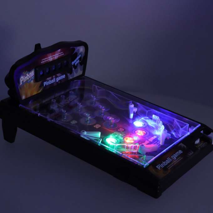 Pinball flipper table arcade game with lights and music