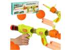 Pistolet na kulki karabin na piankowe naboje solidny dla dzieci gra 2w1 zielony 1