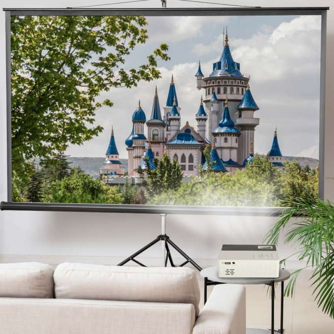 Projektor rzutnik przenośny LED TFT LCD 16:9 1920x1080 USB 20W biały