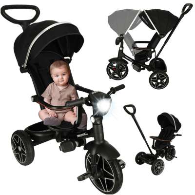 Rowerek trójkołowy TRIKE FIX Elite 2w1 rower spacerówka 6w1 czarny