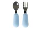 Silicone children's dishes teddy bear light blue 4el 4