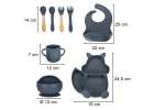 Silicone dishes for children squirrel 9 elements dark blue 8