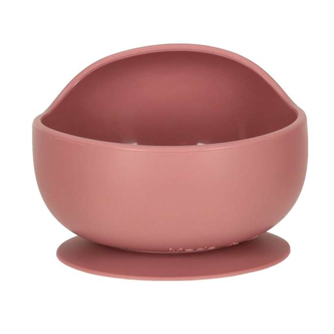 Silicone dishes for children squirrel 9 elements dark pink