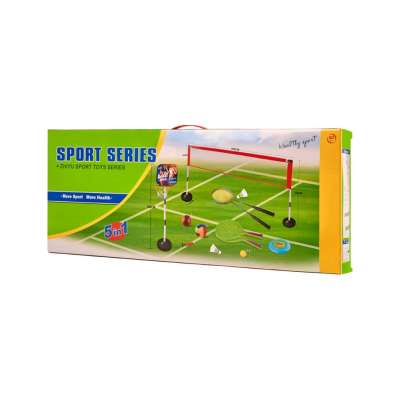 Sports set 5in1 badminton basketball volleyball tennis frisbee