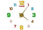 Sticker wall clock 12 digits yellow colour 1