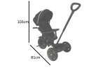 TRIKE FIX Elite 2in1 tricycle with canopy swivel adjustable stroller guide straps black 13