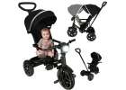 TRIKE FIX Elite 2in1 tricycle with canopy swivel adjustable stroller guide straps black 1