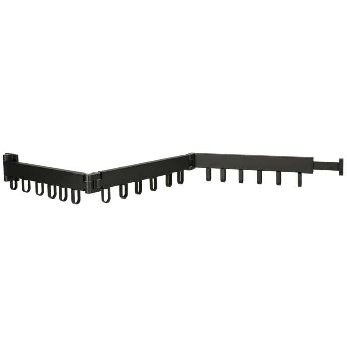 Telescopic extension wall hanger 114cm black