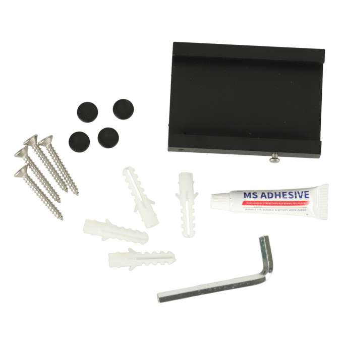Telescopic extension wall hanger 114cm black