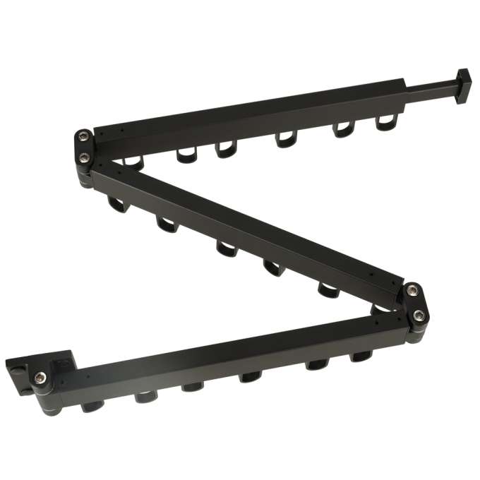 Telescopic extension wall hanger 114cm black
