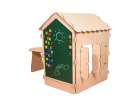 Wooden house for children with a board and table 6