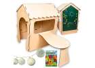 Wooden house for children with board and table 1